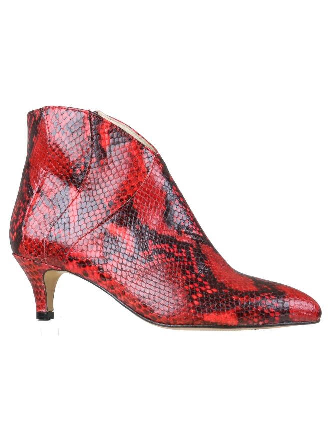 Bottines python rouge deals